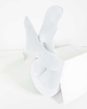 White opaque tights plus size Clearance