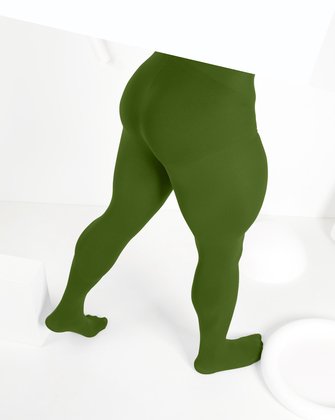 Olive Green Nylon Spandex Tights Style 