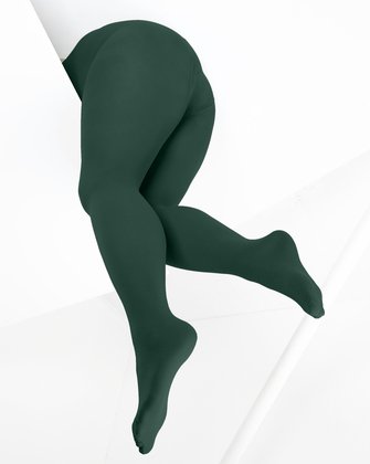 1053 Hunter Green Color Opaque W Microfiber Tights