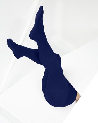 1053 Navy Color Opaque W Microfiber Tights