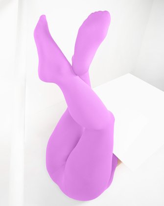 1053 Orchid Pink Color Opaque W Microfiber Tights