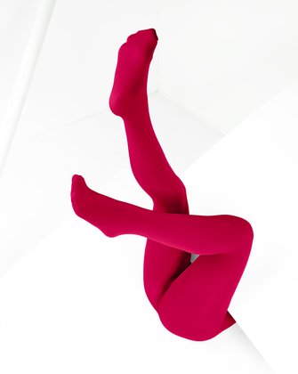 Red Microfiber Ankle Length Footless Tights Style# 1025 | We Love Colors