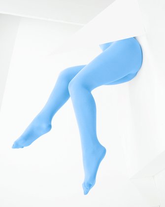 Sky Blue Plus Sized Nylon/Lycra Footless Tights Style# 1041 | We Love Colors
