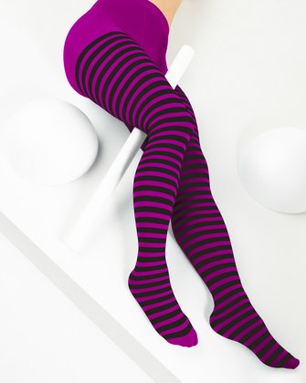 Magenta Womens Patterned Tights | We Love Colors