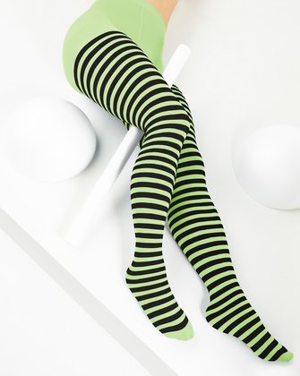 Pastel Mint Womens Patterned Tights | We Love Colors