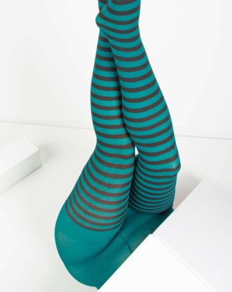 Spruce Green Womens Patterned Tights | We Love Colors