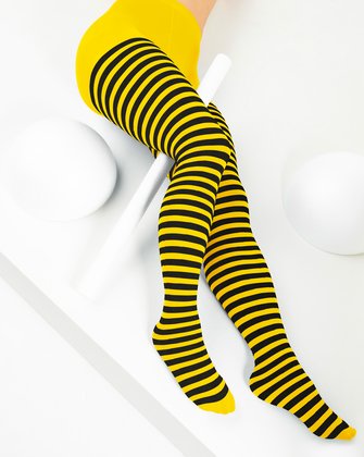 Yellow Womens Patterned Tights | We Love Colors