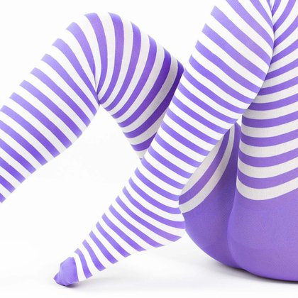 White Womens Patterned Tights | We Love Colors