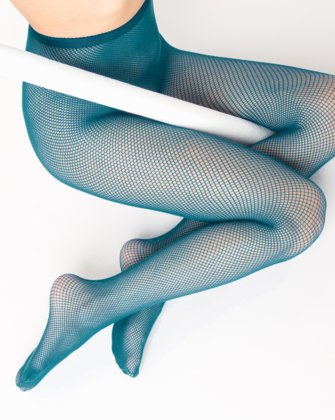 Teal Womens Fishnet Pantyhose | We Love Colors