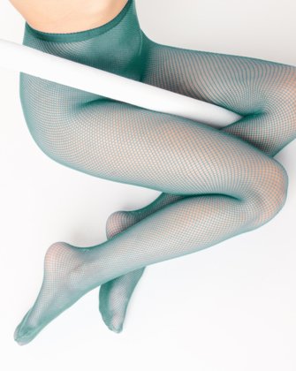 Spruce Green Womens Fishnet Pantyhose | We Love Colors