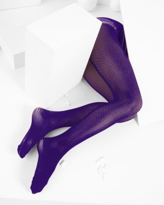 MARKS & SPENCER DESIGN TIGHTS PURPLE LACE LIKE DESIGN TIGHTS SMALL