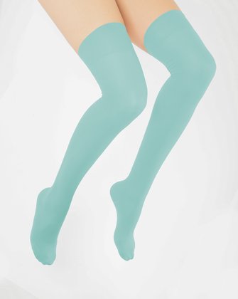 Dusty Green Womens Thigh Highs | We Love Colors