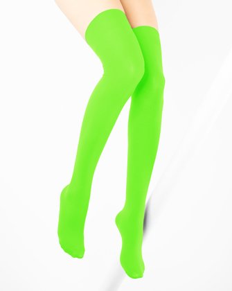Neon Green Womens Thigh Highs | We Love Colors