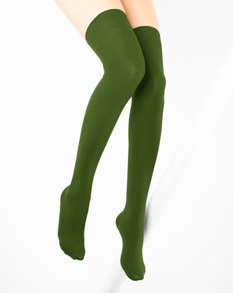 Olive Green Womens Thigh Highs | We Love Colors