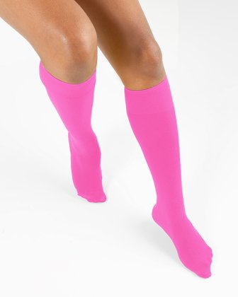 Neon Pink Womens Knee Highs | We Love Colors