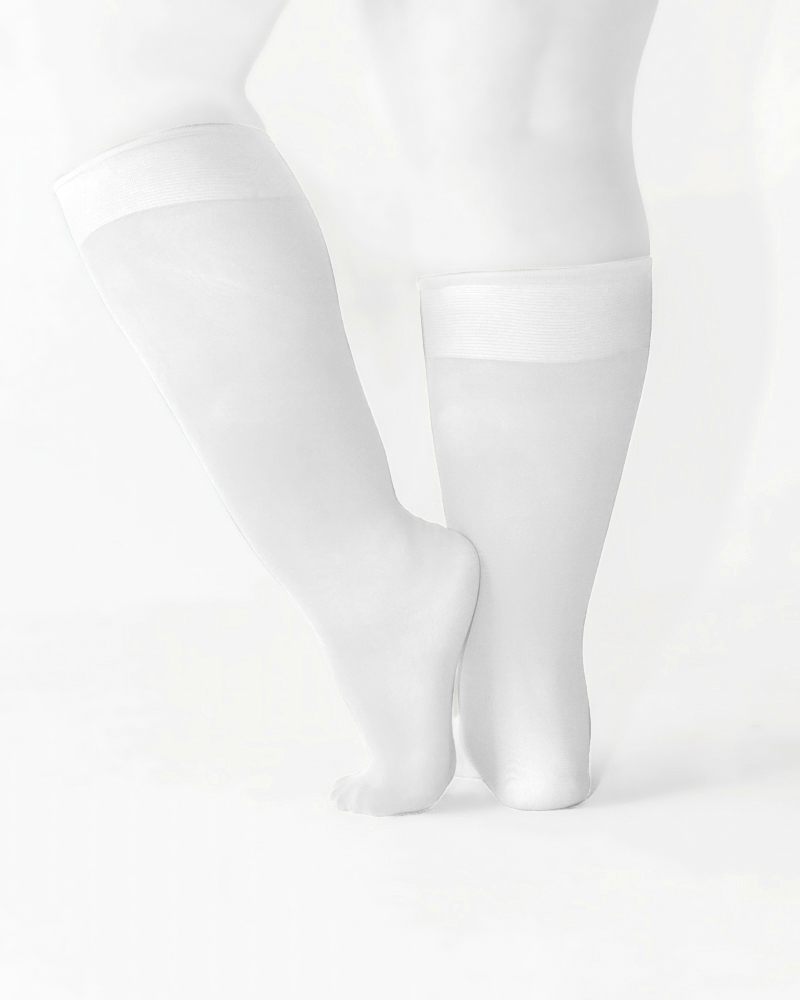 White Womens Knee Highs | We Love Colors