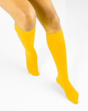 Gold Womens Knee Highs | We Love Colors