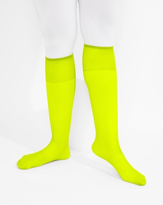 Neon Yellow Womens Knee Highs | We Love Colors