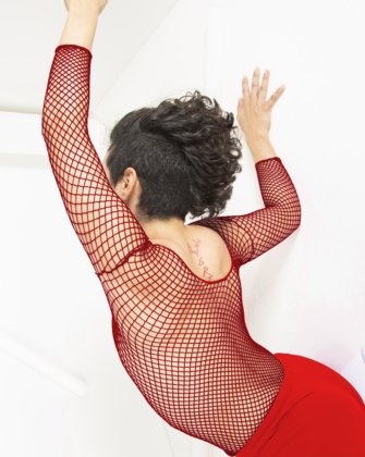 Scarlet Red Womens Fishnet Bodywear | We Love Colors