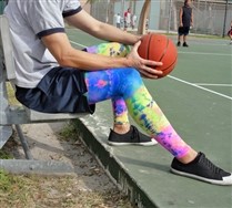 Colorful Splash Color Mens Footless Performance Tights